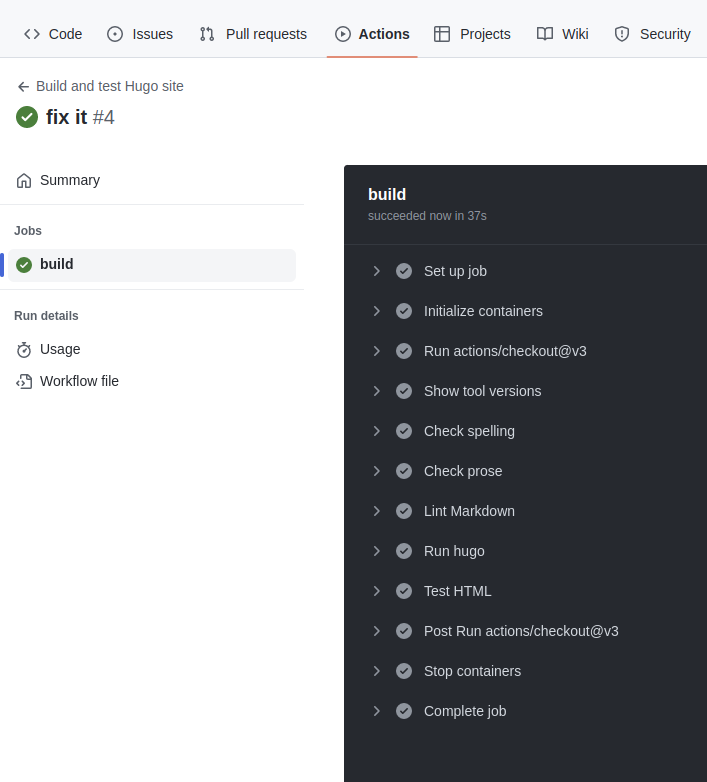 View Github Build Workflow