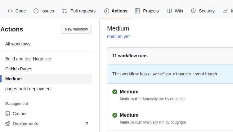 View Github Publish To Medium Workflow